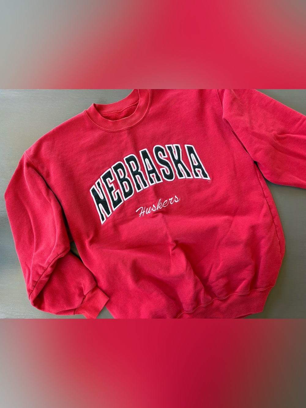 Nebraska Huskers Vintage 90s Red Crewneck Sweatshirt